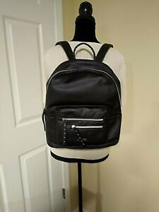 Nine West Women's Large Backpack  Black w/Silver Hardware   -  New $89  (BT001K)