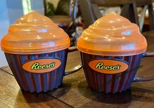 Reese's Lava Cake Maker con Taza para Hornear y Tapa Microondas Marrón Naranja Juego de 2 - Imagen 1 de 8