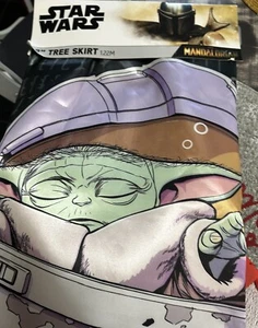 STAR WARS THE MANDALORIAN THE CHILD CHRISTMAS TREE SKIRT 48" ROUND NEW - Picture 1 of 6