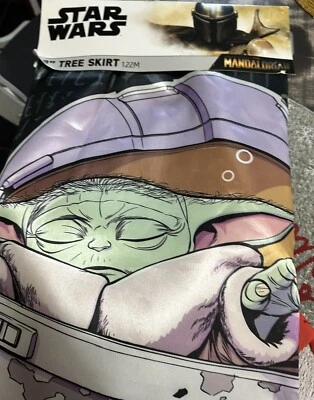 STAR WARS THE MANDALORIAN THE CHILD CHRISTMAS TREE SKIRT 48" ROUND NEW - Image 1 of 4