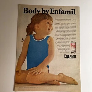 Vintage 1970 Enfamil Formula PRINT AD Säuglingsnahrung "The Body Builder" - Bild 1 von 7