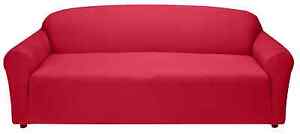 MARKDOWN--RED COVERS FOR LOVESEAT SOFA COUCH CHAIR RECLINER FUTON---"STRETCHES"