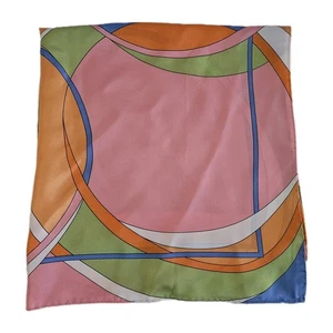 NWOT Talbots Womens Square Scarf 100% Silk 27" Abstract Multicolor  - Picture 1 of 5