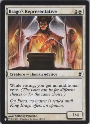 MTG Normal Brago's Representative C The List Reprints 14/210 NM - Image 1 of 2