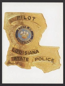 Postcard - Pilot Louisiana State Police Symbol Badge Patch  - Picture 1 of 2