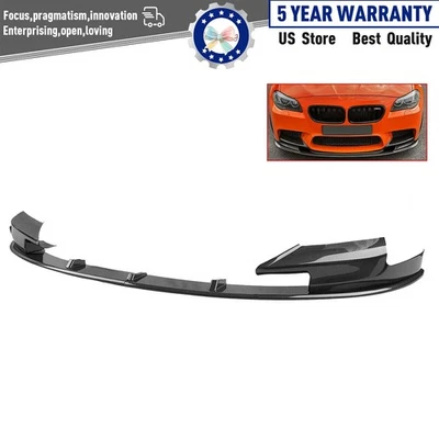 For BMW F10 M5 2012-2016 Carbon Fiber MP Style Front Bumper Lip Spoiler Splitter - Image 1 of 4
