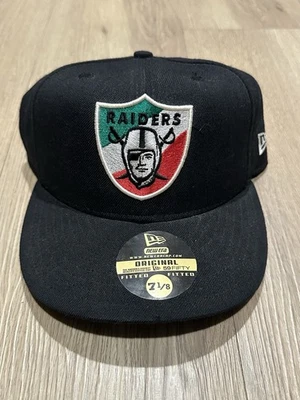 De Colección Los Angeles Las Vegas Raiders New Era Gorra Ajustada Talla 7 1/8 Bandera Mexicana Foto 1 de 4