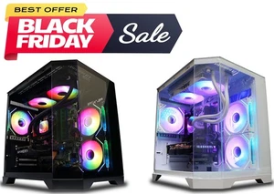 Liquid Cooling Gaming PC Core i7 6700 32GB DDR4 1TB SSD 8GB RTX 5060 Ti Wins 11 - Picture 1 of 26