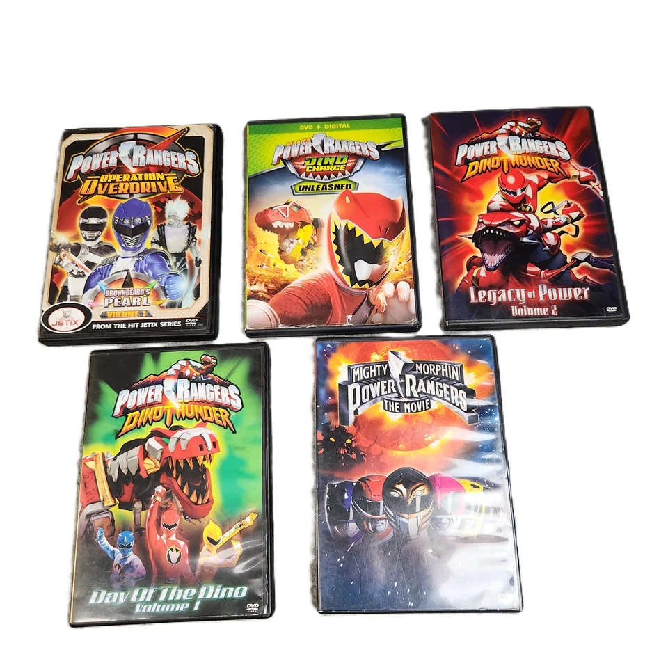 Power Rangers DVD Lot Dino Thunder Dino Charge Operation Overdrive Movie Kids TV - Image 1 of 4