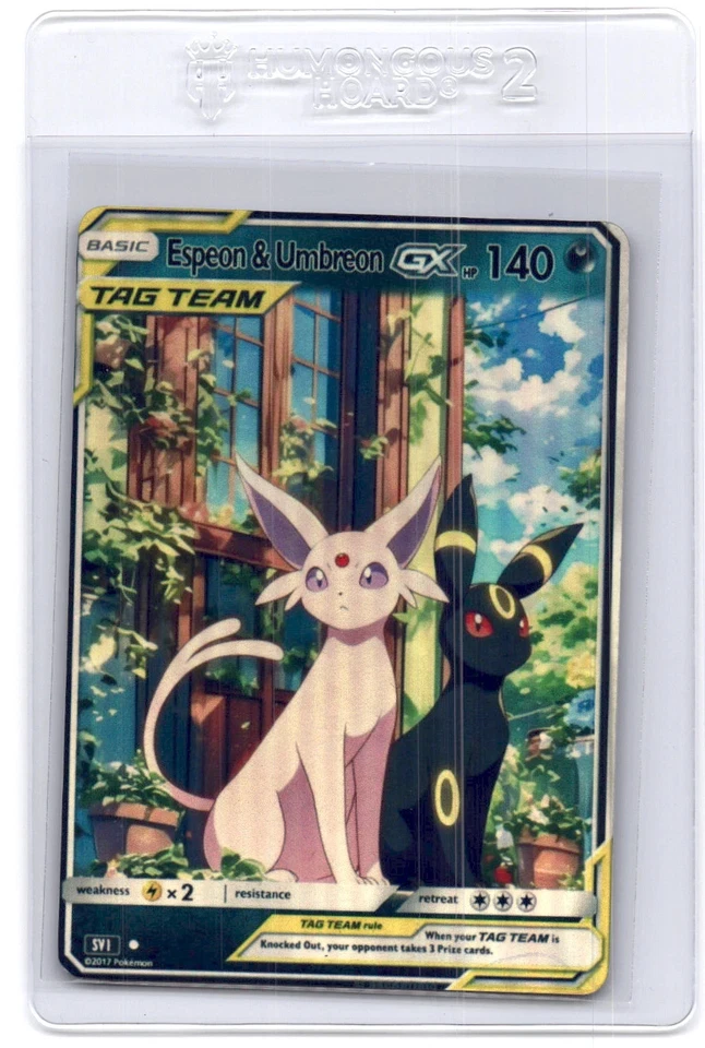 Pokemon Card PokeTeamLegends CustomMade Espeon Umbreon - Image 1 of 1