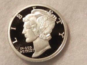 1/10 OZ .999 FEINSILBER RUND MERKUR GROSCHEN DESIGN - Bild 1 von 2
