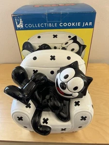 SEAED CONTENTS Vintage 1997 Felix The Cat Cookie Jar NEW IN BOX - Imagen 1 de 8