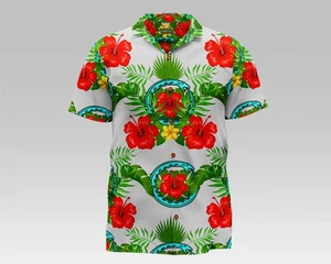 Paintball Hawaiian Button Up Shirt - Devoted - (sz Large) - Picture 1 of 3