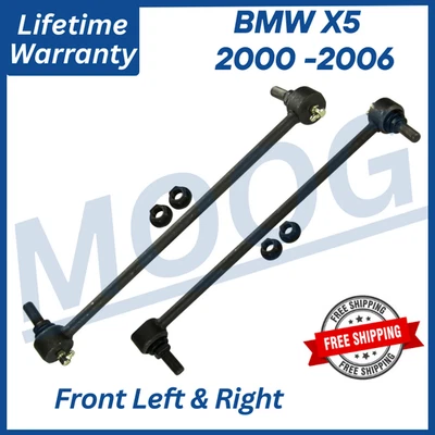 Пара оригинальных звеньев переднего стабилизатора подвески MOOG для BMW X5 2000-2006 годов выпуска с пожизненной гарантией - Изображение 1 из 4