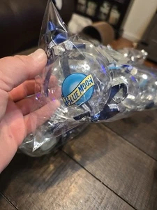 ¡NUEVO! 25 adornos navideños bola redonda transparente cerveza luna azul - Imagen 1 de 6