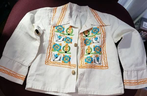 Children's Kids Hippie Tunic Boho Embroidered Bird Top Shirt Blouse 21 x 13 - Picture 1 of 6