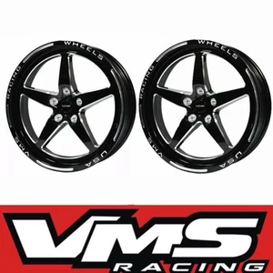 VMS V Star Drag Track Rims Wheels Set of Two 18x5 -25ET 5x120 - Picture 1 of 3