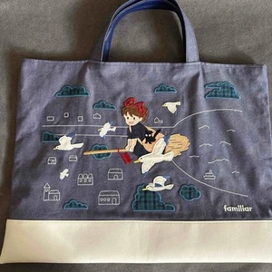 Familiar x Ghibli Kiki’s Delivery Service Tote Bag Appliqué Embroidery Used - Picture 1 of 6
