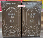 Trader Joe's Decaffeinated Black Tea 40 Tea Bags 3.2oz 90g (2 Boxes)