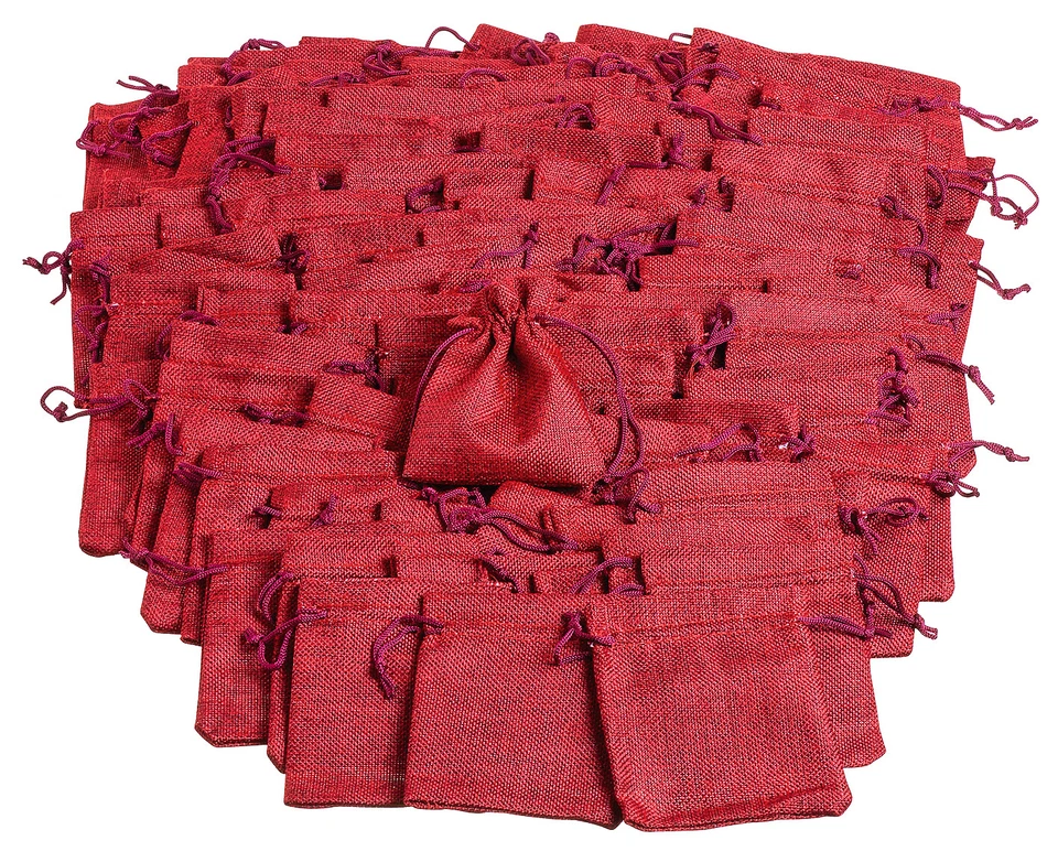VBS XXL 100 Jutebeutel Weihnachten Nikolaus 12x9,7cm rot Sack - Bild 1 von 1