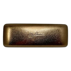 OLEG CASSINI - Sunglasses Hard Case Eye Glasses Clam Shell Bronze 6" X 2" X 1" - Picture 1 of 6