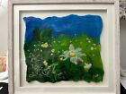 Embroidery Mixed Media Wool Cotton Wild Flower Meadow Picture signed Marieke