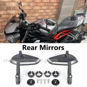 For Bobber T120 And Daytona 660 675 Motorcycle Side Bar End Mirrors Rear Mirrors - Picture 1 of 9