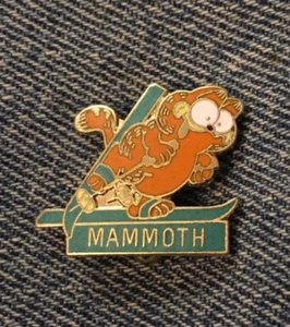 Pin broche Garfield de Kat's Meow ~ Mammoth Mountain Resort ~ vintage 1978 - Imagen 1 de 4