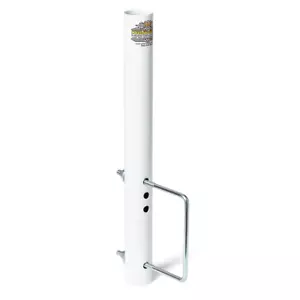 WHITE BUMPER FRAME MOUNT-26 w/ 6 INCH U BOLT 2.125" diameter fits 26FT flag pole - Picture 1 of 3