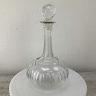 Onion Shaft & Globe Glass Decanter with Thumbprint Cuts And Stopper