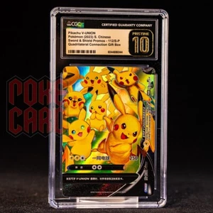 Pikachu V-Union 112/S-P Sword & Shield Promo Cards Holo CGC pristine 10 - Picture 1 of 7