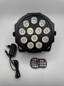 DELIBANG 1PCS RGBW Projecteur LED 24W, Rechargeable 12 LED Lumière de Scène... - Photo 1/5