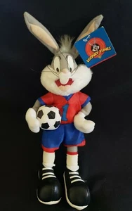 Ace Looney Tunes Peluche Bugs Bunny con Pelota de Fútbol y Conjunto, 2000 - Imagen 1 de 9