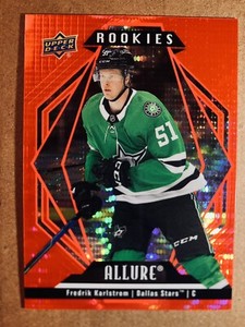 2022-23 Upper Deck Allure Hockey Red Rainbow Rookies Fredrik Karlstrom - Dallas