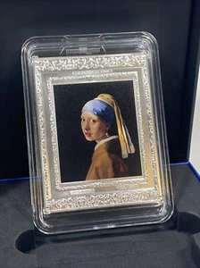 2021 France Vermeer 250€ Coin Girl With Pearl Earring 1/2 Kilo Silver Serial 004 - Picture 1 of 11