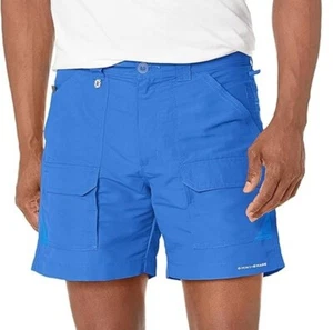 Columbia Men's Sz 34 x 10 Omni-Shade UPF 30 Quick Dry Outdoor Shorts - Blue - Picture 1 of 6