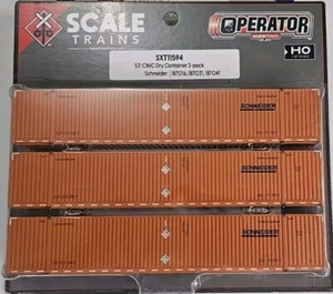 SXT11594 Scaletrains Schneider 53' Containers - Picture 1 of 2