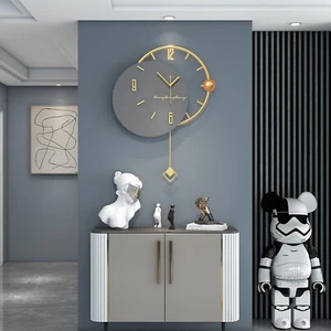 Modern Silent Luxury Wall Clock Decorative Modern Gold Metal Minimalism Clock - Picture 1 of 8