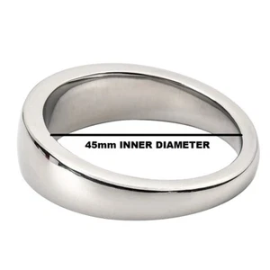 Stainless Steel WEDGE Metal Cock Ring Penis Enhancer 40/45/50/55mm Male Sex Toys - Picture 1 of 10