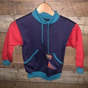 Vintage Kids Primary Color Sweatshirt 5 Retro 721 - Picture 1 of 4