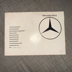 RARE MERCEDES-BENZ Technical data BOOK MANUAL W123 200T Wagon Original - Picture 1 of 3