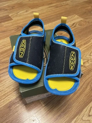 Sandalias Keen Toddler Knotch River Puntera Abierta Azul Negro Niños Talla 9 Niño Pequeño Nuevas Foto 1 de 4