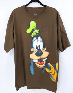 DISNEYLAND HERREN ALBERNES T-SHIRT ZUM UMWICKELN SIEBDRUCK HANES BRAUN GRÖSSE 2XL - Bild 1 von 4