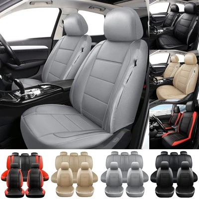 For Toyota Corolla Car Front Rear Seat Covers PU Leather Full Surround Protector - Image 1 of 4