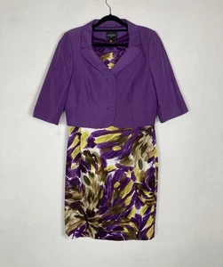 Hobbs Beaufort Abstract Print Shift Style Dress & Cropped Jacket UK 12 - Picture 1 of 17