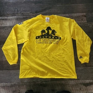 Vintage Columbus Crew Adidas Long Sleeve T Shirt Tee Large Double Sided Rare! - Picture 1 of 7