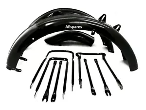 BSA B31 B33 RIGID FRAME FRONT & REAR MUDGUARD WITH STAYS New - Bild 1 von 6