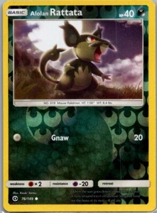 2017 Sun & Moon Alolan Rattata Basic/Common #76 - Picture 1 of 2
