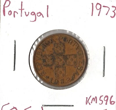 Coin Portugal 50 Centavos 1973 KM596 - Image 1 of 2