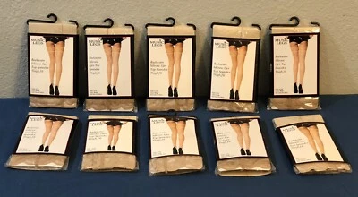 Music Legs Lot Of 10 Backseam Silicone Lace Top Spandex Thigh Fit NEW Style 4150 - Image 1 of 4